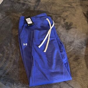 Under Armour Women's Blue Joggers with White Accents